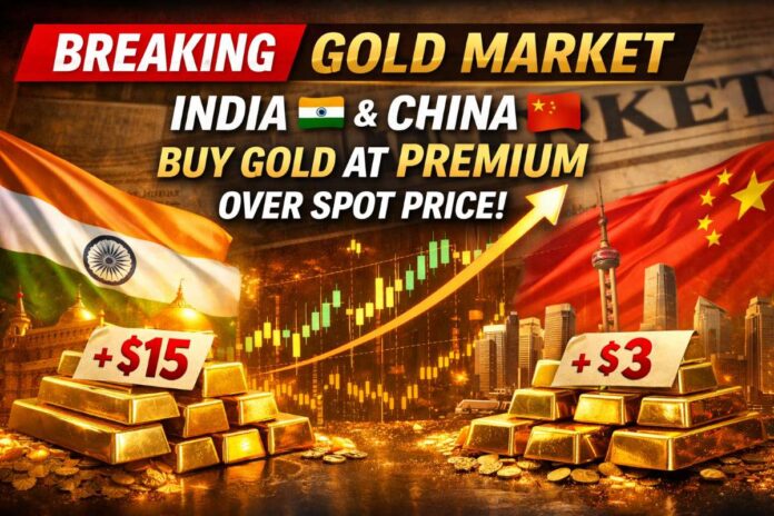 premium gold India and China